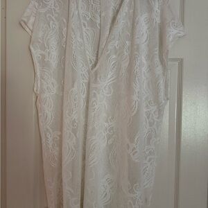 White Lace Bathing Suit Cover up